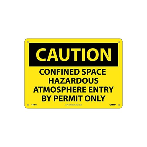 Panneau Confined Space jaune et noir panneau de signalisation aluminium