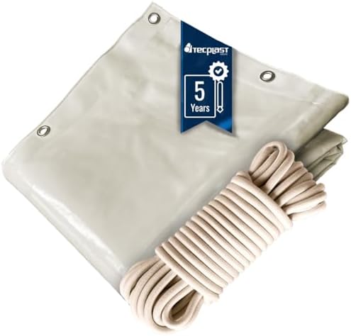 TECPLAST Pack Toile Pergola Blanc Crème ...