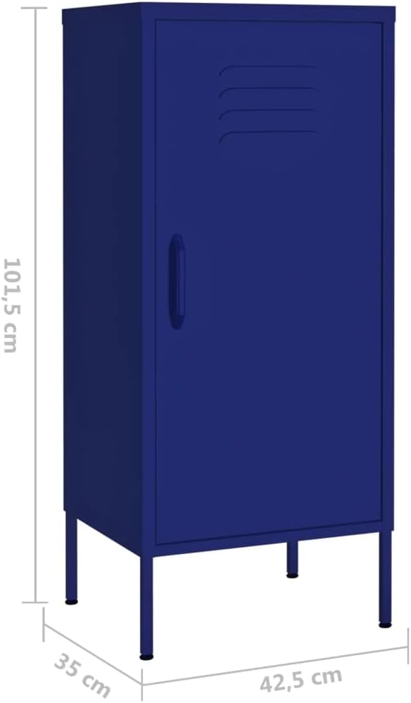 Storage Cabinet Navy Blue 16.7"x13.8"x40" Steel,Office Cabinet, Storage Locker, Cabinet Storage for Organized and Stylish Home Storage