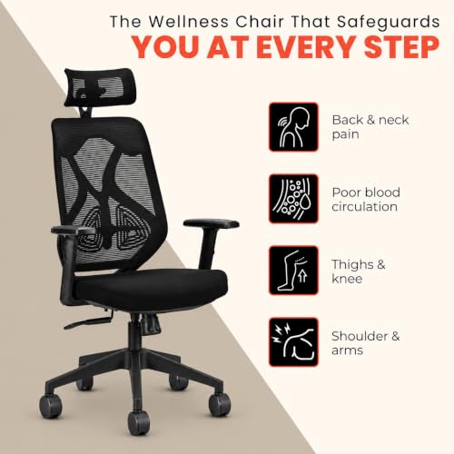 IAFA FURNITURE Ergolux High Back Ergonomic Office Chair Black - Image 6