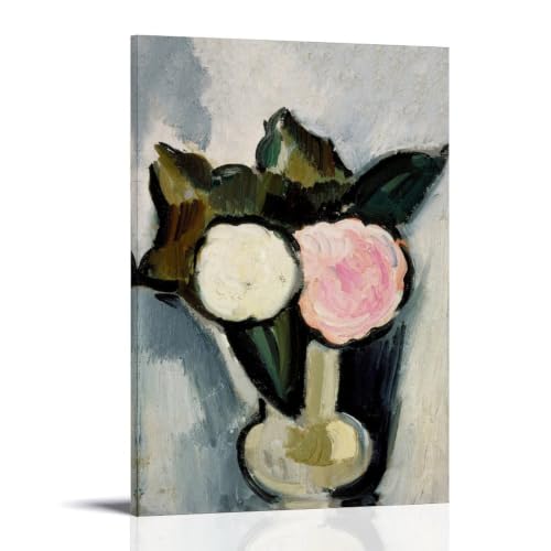 Toile Marsden Hartley fleurs roses pour décoration moderne haut de gamme