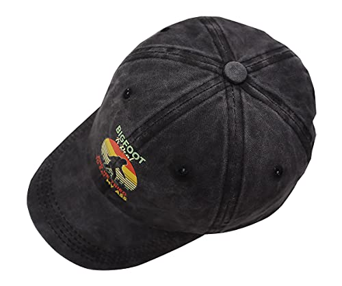 Bigfoot Is Real And He Tried To Eat Hat, Funny Sasquatch Gifts For Men Women, Adjustable Vintage Denim Dad Baseball Cap (Bigfoot Is Real And He Tried To Eat My Ass-Black, One Size) #TOP4