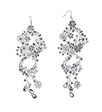 Denifery Women Earrings Chandelier Earrings Bridal Crystal Earrings Wedding Winter Dangling Earrings...