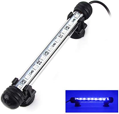 Smiful LED Aquarium Light, Fish Tank Light Submersible Underwater Crystal Glass LEDs Lights (7.5"-Blue)