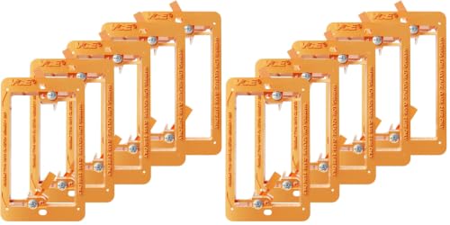 Image of VCELINK Low Voltage Mounting Bracket, Flush Low Voltage Box, Orange 10-Pack