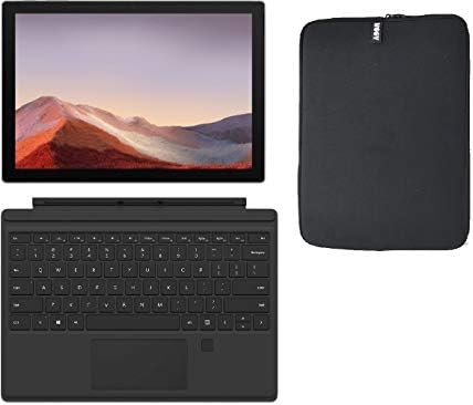 Microsoft Surface Pro 7 12.3” 10-Point Touch Display Tablet PC w/Fingerprint Type Cover & WOOV Accessory Bundle, Intel 10th Gen Core i5, 8GB RAM, 128GB SSD, Windows 10, Platinum (Latest Model)