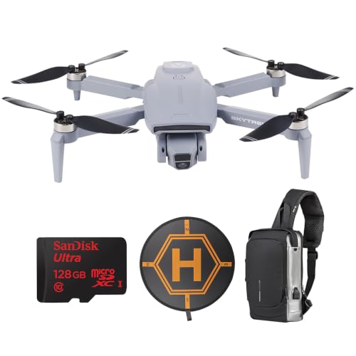 Vivitar SkyTrek GPS Foldable Video Drone DRCSC1-GREY Bundle