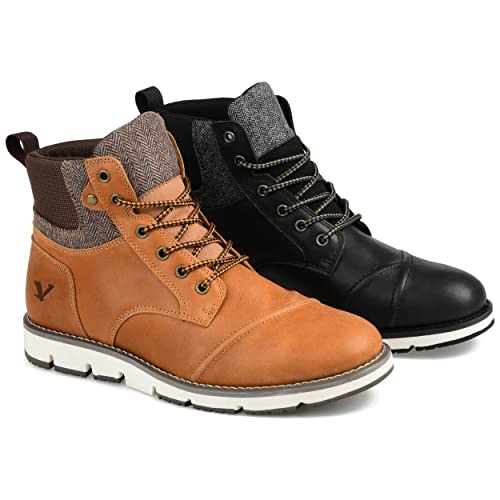 Territory Mens Raider Lace Up Chukka Boots With Herringbone Collar And Lightweight Eva Outsole, Chestnut, 10 #TOP5