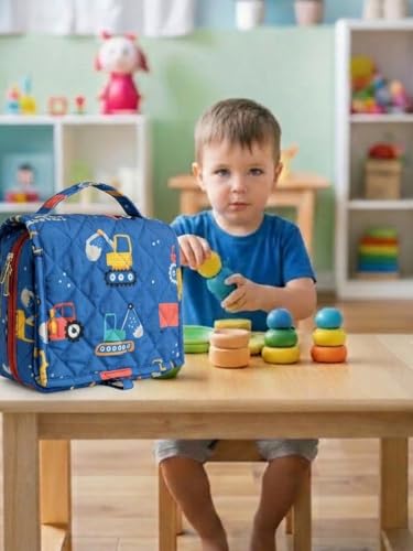 Image of Foldable Travel Kit | Multipurpose All-in-One Compact, Durable, Lightweight, Waterproof, Bag | Travel Friendly Pouch Ideal for Diaper, Medicines, Accessory & Toiletry (Transport Print)