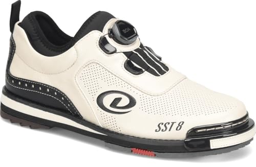 Dexter Mens SST 8 BOA MC Bowling Shoes (for Right and Left Handed Bowlers. Men's Shoe Sizing) - Parchment/Black 9