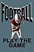 FOOTBALL, PLAY THE GAME WITH A PLAYER RUSHING THE BALL WHICH IS DEPICTED ON THIS LUXURIOUS MATTE 6X9 BOOK COVER, CAN BE A NOTEBOOK OR JOURNAL, WITH ... TOUCHDOWN, FOOTBALL PUNT, FOOTBALL YARDLINE,