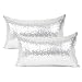 YOUR SMILE Pack of 2, New Luxury Series Silver Decorative Glitzy Sequin & Comfy Satin Solid Throw Pillow Cover Cushion Case for Wedding/Christmas,12" x 20"