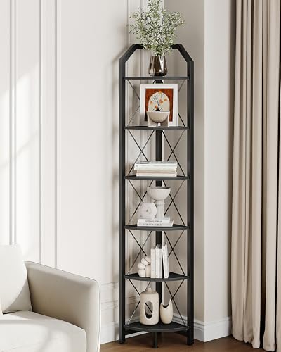 6-Tier Corner Shelf - industrial tall display stand, 71.2" - CHOEZON
