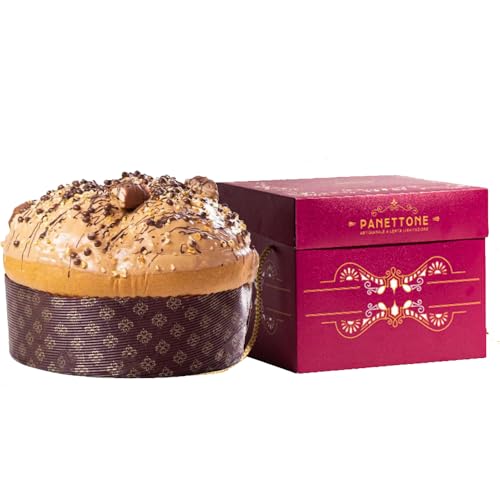 Panettone artesanal Pandorato Mamma Che Bueno - Chocolate con Avellana - Nutella - Cereales crujientes - 1 kg - Casa Infante - Nápoles