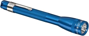 MagLite Mini LED Flashlight Compact, Water-Resistant, Twist On/Off, 2-Cell AAA Battery-Powered Blue