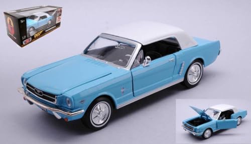 1964 1/2 Convertible Azul Claro con Techo Blanco 1:24