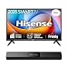 Hisense TV & Soundbar Bundle: 40A4QTUK Smart TV plus the HS2000 Soundbar – perfect everyday pairing with smart features and better sound