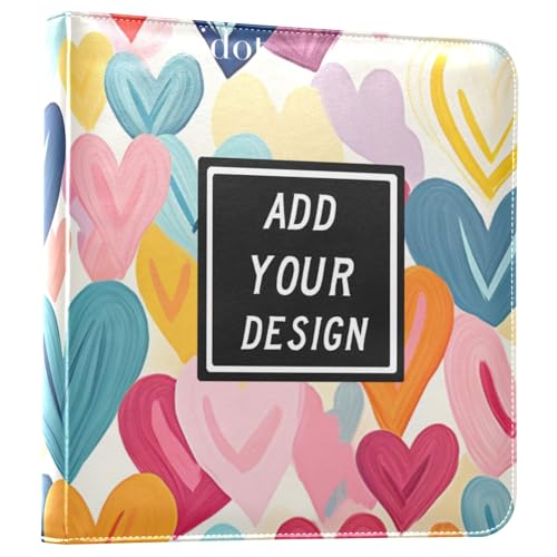 JIPONI Personalized Photo Album, Customize DIY Leather Cover Scrapbook Albums for 4x6 5x7 6x8 Pictures, Self Adhesive Memory Book for Wedding, Baby, Family