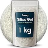 Fineely® Silica Gel Trockenmittel 1kg – mechanische Komponenten – 3–5 mm Kügelchen, Feuchtigkeitskontrolle für Verpackung, Elektronik, Lagerung