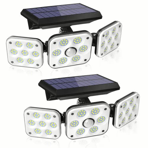 Luz Solar Exterior con 138 LED, Foco Solar Exterior con Sensor de Movimiento, IP65, 3 Modos de...