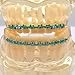 Funny and Fashion Fake Braces Kit With Two Color Teeth Braces Power Chain - Easy Stall For Orthodontist Dental Student Practice (No51-Yellow&Blue)