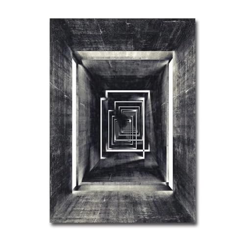 Toile noire et blanche art moderne abstrait DFZEWKI 70x100