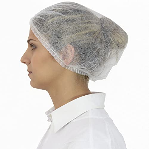 100 Touca Descartável TNT Sanfonada - 100 Un - Touca Branca Descartavel Tnt Estetica Odonto Cozinha