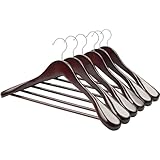 夢の家木製ハンガーセット バー付き 洋服 スーツ コート用ハンガー スーツハンガー 360度回転 クローゼット