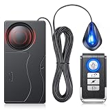Car Vibration Alarm with Simulated Anti-Theft Light, 110dB Loud Wireless Remote Anti Theft Car Device, Adjustable Sensitivity & Volume, Blue LED Flash, Anti-Theft Security for Vehicles