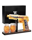 Gifts for Men Dad, Whiskey Decanter Set with 2 Glasses, Ideas for Father, Husband, Boyfriend, Brother, Military Enthusiasts, Birthday, Anniversary, Christmas, Drinking Accessories for Home Bar, Skull