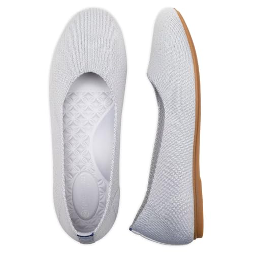 Image of Frank Mully Women's Ballet Flat Shoes Knit Dress Shoes Round Toe Slip On Ballerina Flats for Woman Low Wedge Comfort Soft