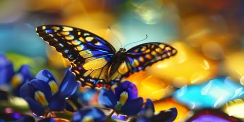 Kit Peinture Diamond Fleurs et Papillons pour Créer en Famille