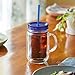 Zephyr Canyon Plastic Mason Jars with Handles, Lids and Straws | 20 oz Double Insulated Tumbler with Straw | 4 Pack Set of 4 | Wide Mouth Mason Jar Mugs | Cups for Kids and Adults…