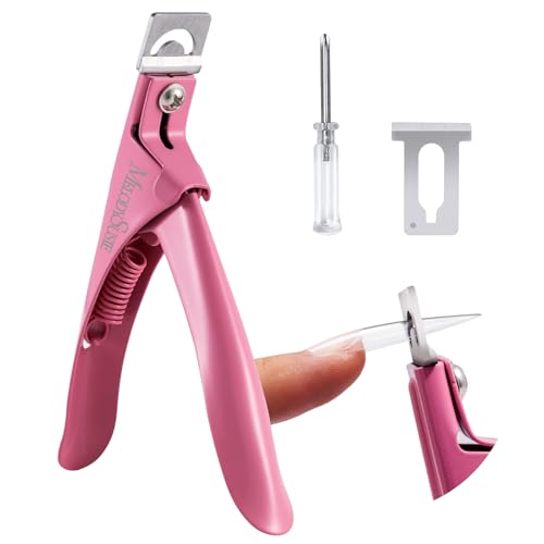 Image of MelodySusie Adjustable Stainless Steel Acrylic Nail Clippers, Dark Pink