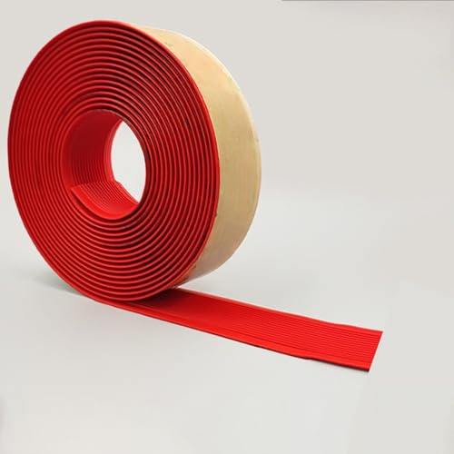 すへりどめシート 滑り止めテープ PVC製 1M スロープゴム ストリップ 防水 耐久性 耐摩耗性 さまざまな色 エッジプロテクター 強力滑り止め機能 床 屋内 屋外 幼稚園 映画館 対応(赤,8cm)