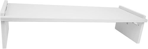 Estante de elevación para computadora, soporte de monitor de madera, soporte para computadora portátil, organizador de dispositivos, accesorio de