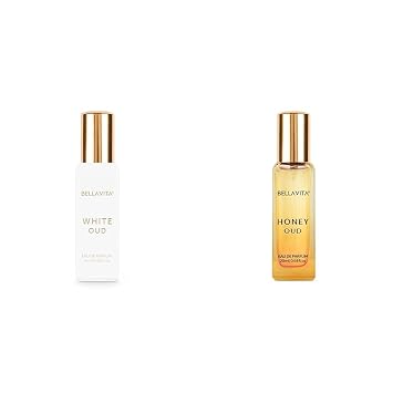 BellaVita Luxury Honey OUD & White OUD Travel Size Edition 20 ml Perfume | Long-Lasting Mini Perfumes | Notes Patchouli, Honey, Musk & Amber Notes | Pocket Size Perfume