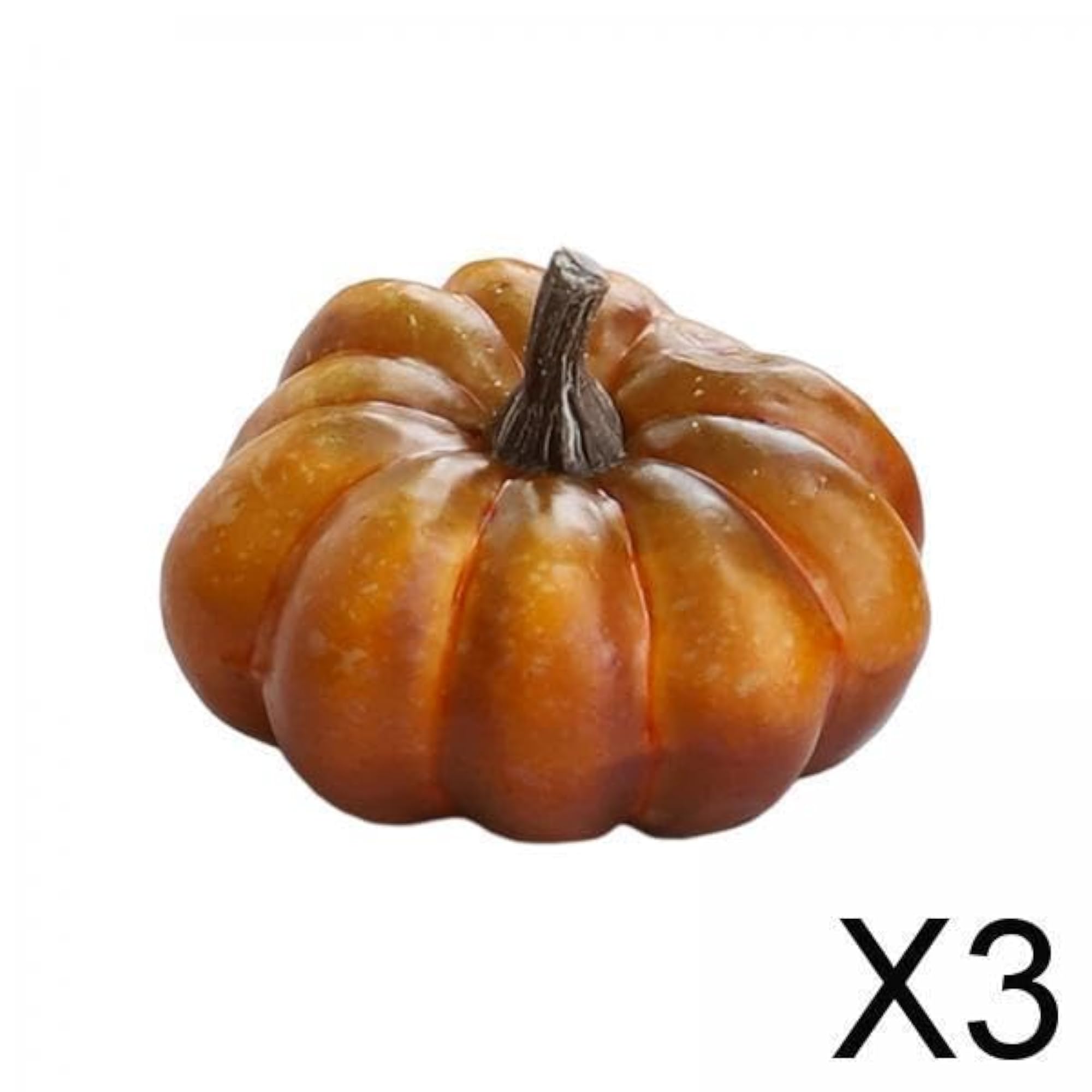 3x Artificial Pumpkin Foam Pumpkins Decor Centerpiece