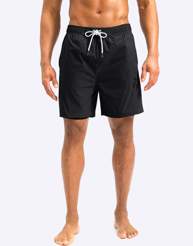 G Gradual Mens Swim Trunks with Compression Liner 5 inch Inseam Quick Dry Bathing Suits with Zipper Pocket-No Thigh Chafing2