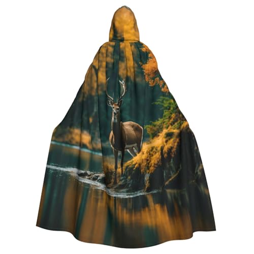 Cape imprimé ours et cerf pour briller en festival et cosplay