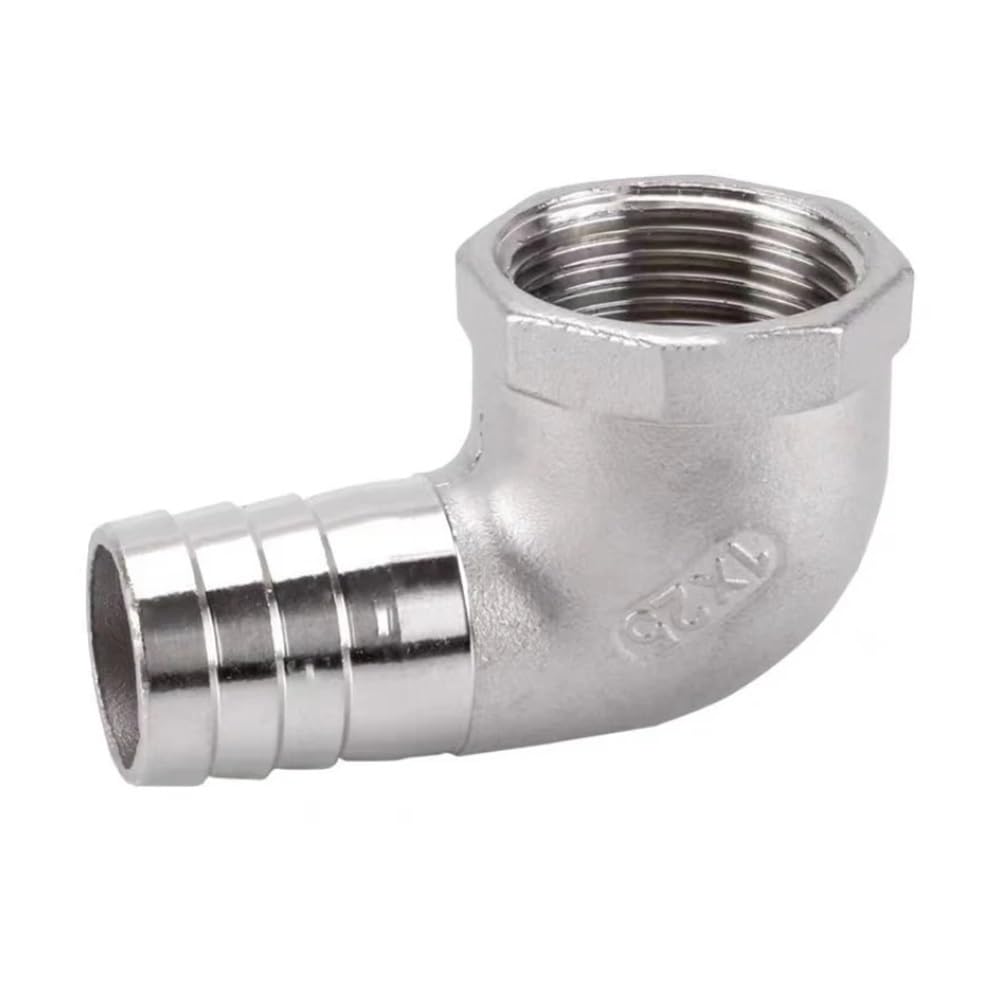 1/4" 3/8" 1/2" 3/4" 1" BSPT Femmina x 15mm20mm25mm32mm Portagomma Gomito 90 Gradi Connettore SS304 Acciaio Inox(DN32 x Barb 40mm)