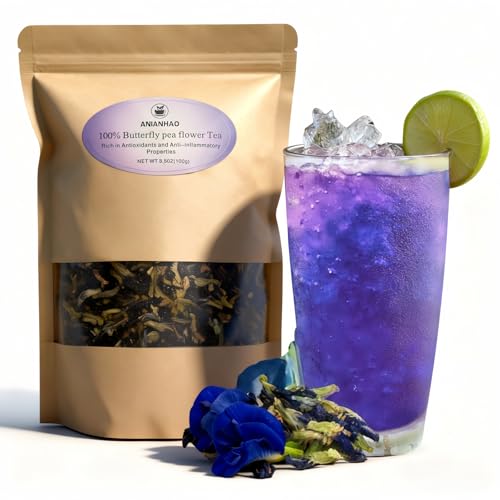 100g Premium Blue Tea - Blue & Purple Color Changing Flower Rich in Antioxidants No Artificial Colours Herbal Tea Caffeine Free - Vegan - Non-GMO | Nature Blue Tea