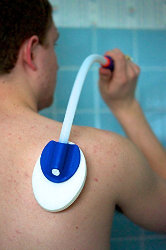 18" Semi-flex Body-Reach+ Bendable Unbreakable Lotion Applicator includes (4) Sponges
