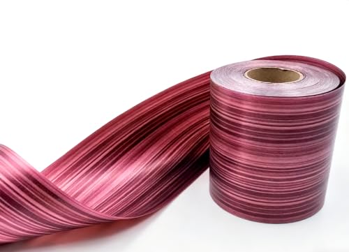 4 Inch x 50 Yard Ti Leaf Ribbon Waterproof Floral Craft Ribbon for Wedding Bouquet Vase Wine Bottle Holiday & DIY Gift Wrapping Indoor Outdoor Decor