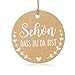 Produktbild 50 Stück Schön dass du da bist Anhänger Geschenkanhänger Hochzeit Etiketten Vintage Tags Gastgeschenke Deko Papieranhänger zum Basteln Taufe Kommunion