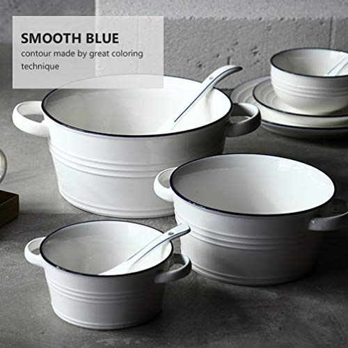 1 Unidade Tigelas De Cerâmica Para Talheres Tigela De Salada De Porcelana Tigelas De Sopa De Cerâmic