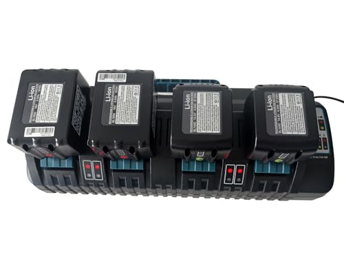 Cargador 18V Cuádruple DC18SF Sustituto de DC18RD y DC18RC 6