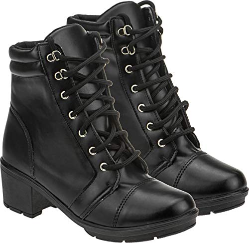 Coturno Feminino Lumiss Sapato Confort Tratorado CTN (36, Preto)