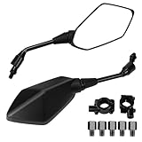 Espejos retrovisores para moto, espejos retrovisores para manillar negro, con...