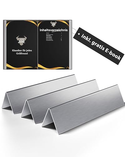 Elite BBQ Cache-brûleur massif 1,5 mm pour Weber Spirit 210 220 à partir de 2013, Flavorizer Bars Weber Spirit Barbecue à gaz Spirit 210 Pièces de rechange 7365 Réflecteur de chaleur Spirit I & II